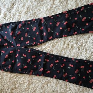 Free People/We The Free Navy Cherry Print Pants